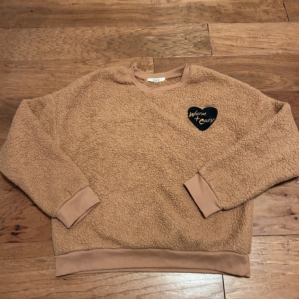Zoe + Liv Tan Sherpa Pullover
